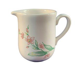 My Garden Corelle Coordinates Creamer Pink Yellow Flowers Stoneware Cottagecore